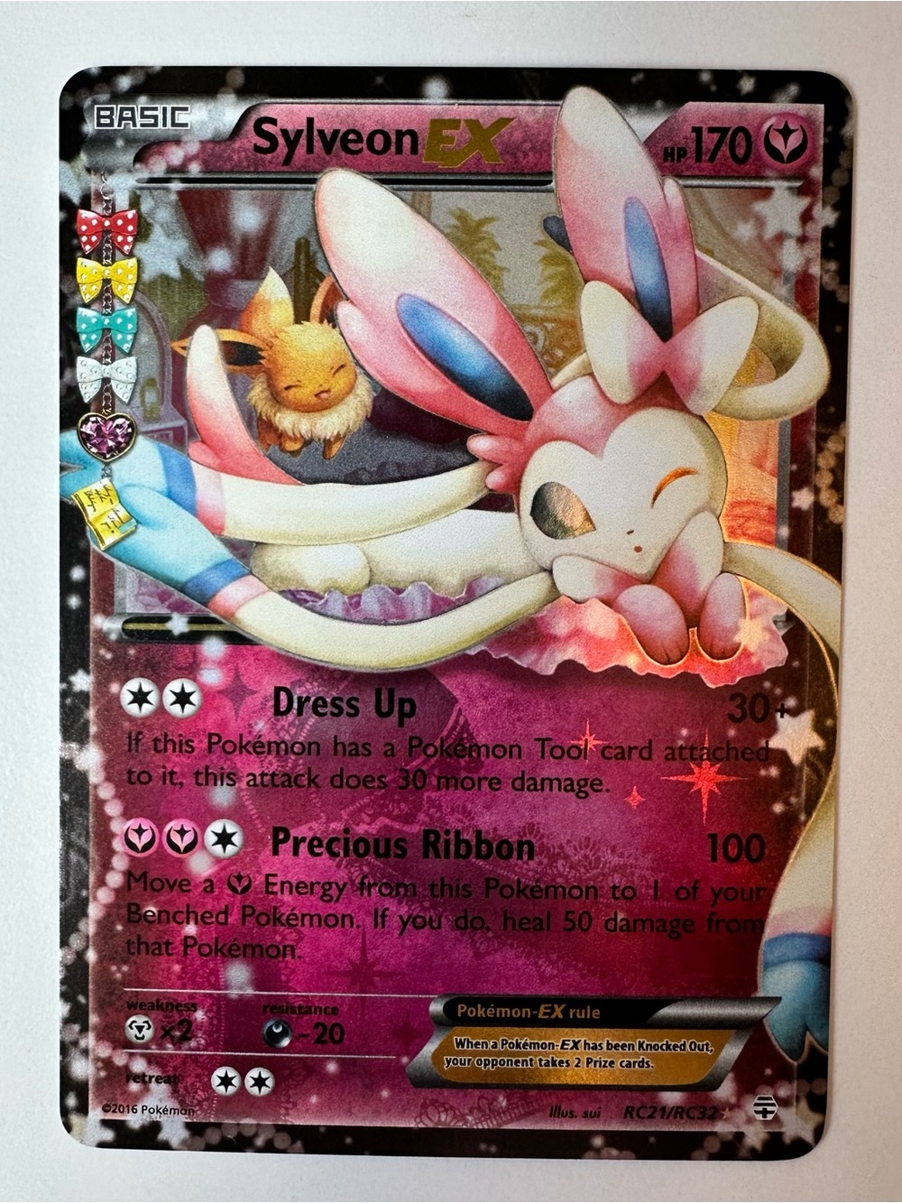 Sylveon EX Pokemon Generations Radiant Collection Card RC21/RC32 Pokemon TCG NM